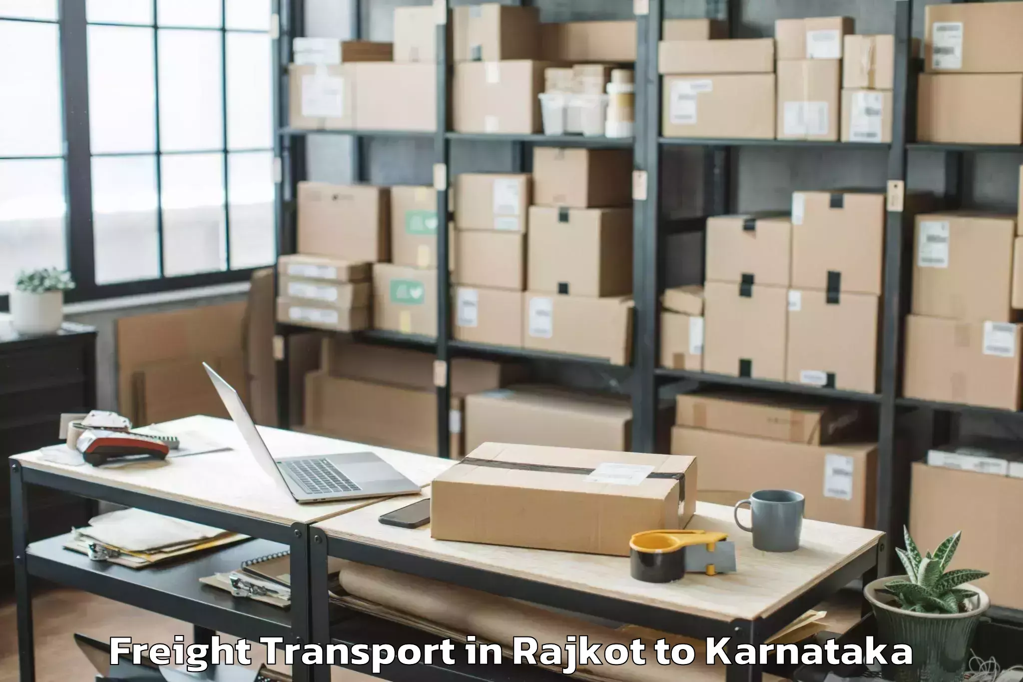 Reliable Rajkot to Challakere Freight Transport